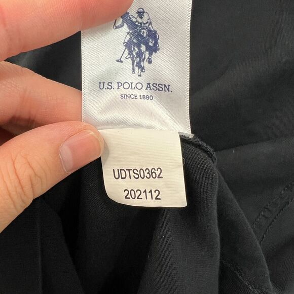 US Polo Assn T Shirt Mens XXL 2XL Black Graphic Ride & Play Biker USA Flag Tee - Picture 9 of 11